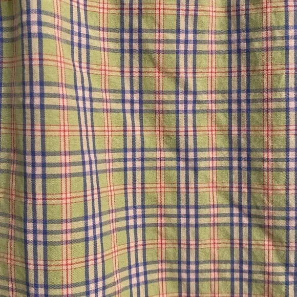 UNTICKit men’s large button down shirt - 100% cotton - green/blue plaid large - Picture 7 of 7